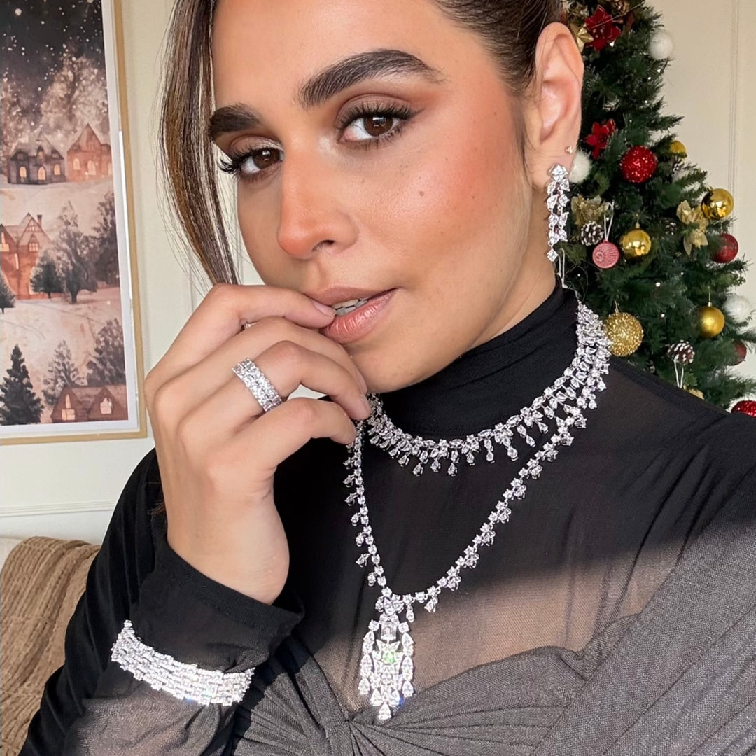 House of MISU in Maliana Diamond Necklace Set