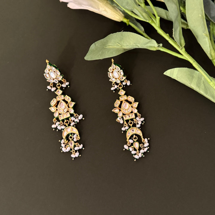 Shreya Pearl and Polki Earrings