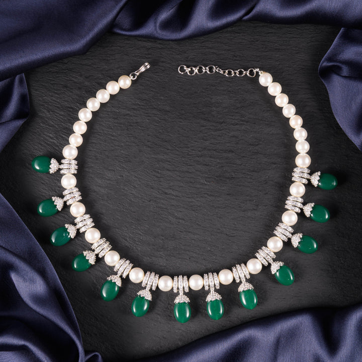 Quinn Emerald and Diamond Necklace Set