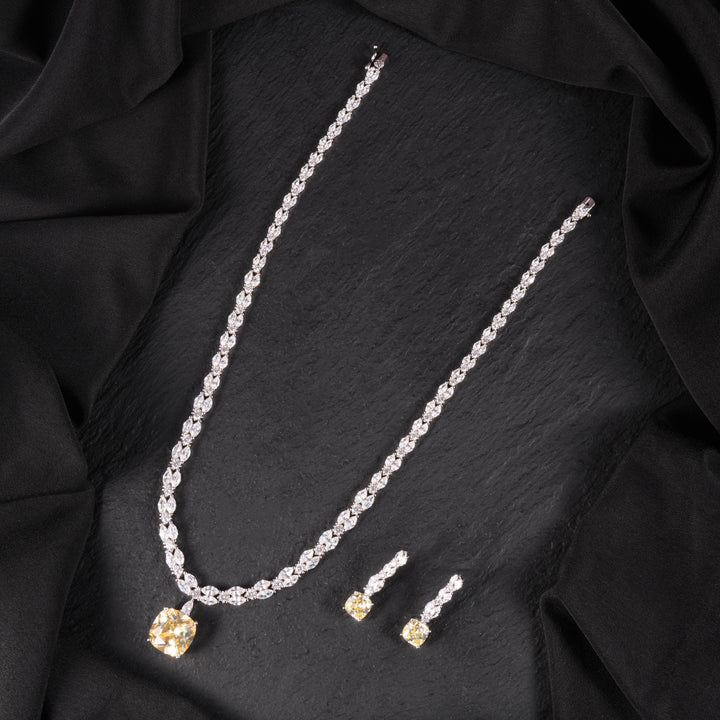 Opal Diamond Necklace Set