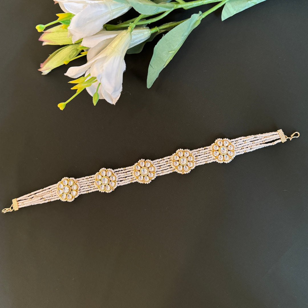 Dharini Pearl and Polki Headband