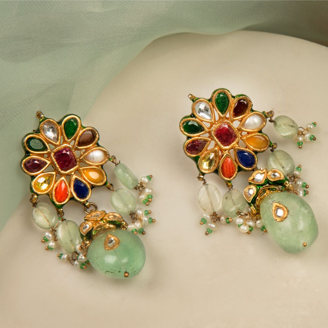 Zeenah Navratan Earrings