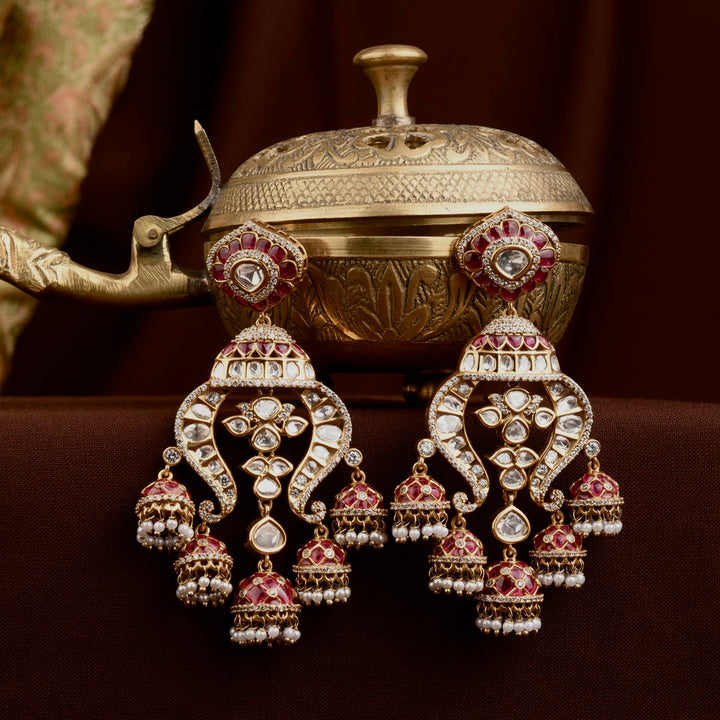Yuvika Polki and Pearl Earrings