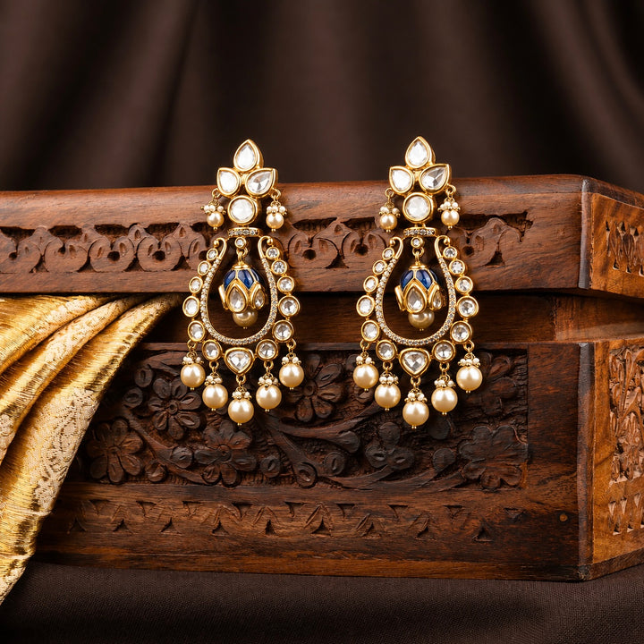 Rashita Polki and Pearl Earrings