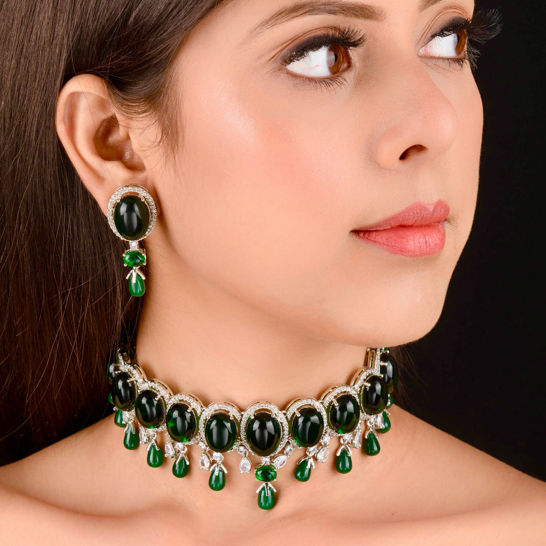 Chiselle Emerald Choker Set