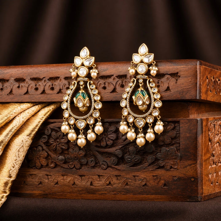Rashita Polki and Pearl Earrings