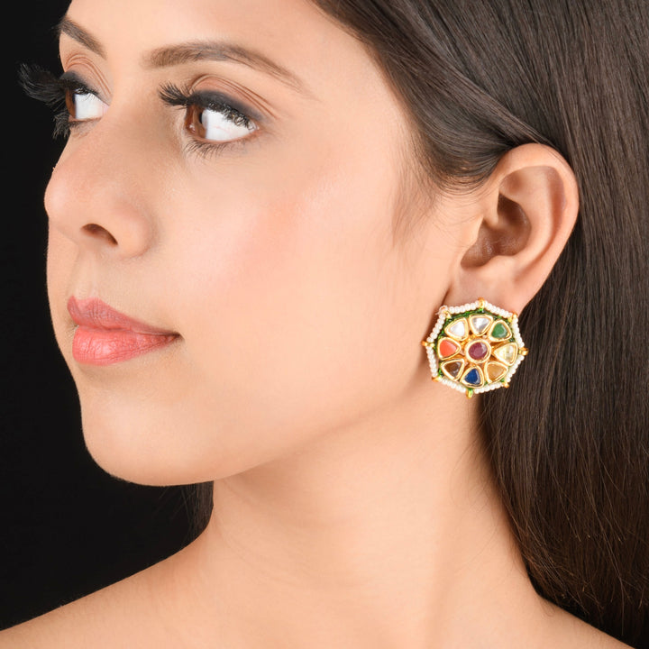 Nitya Navratan Earrings