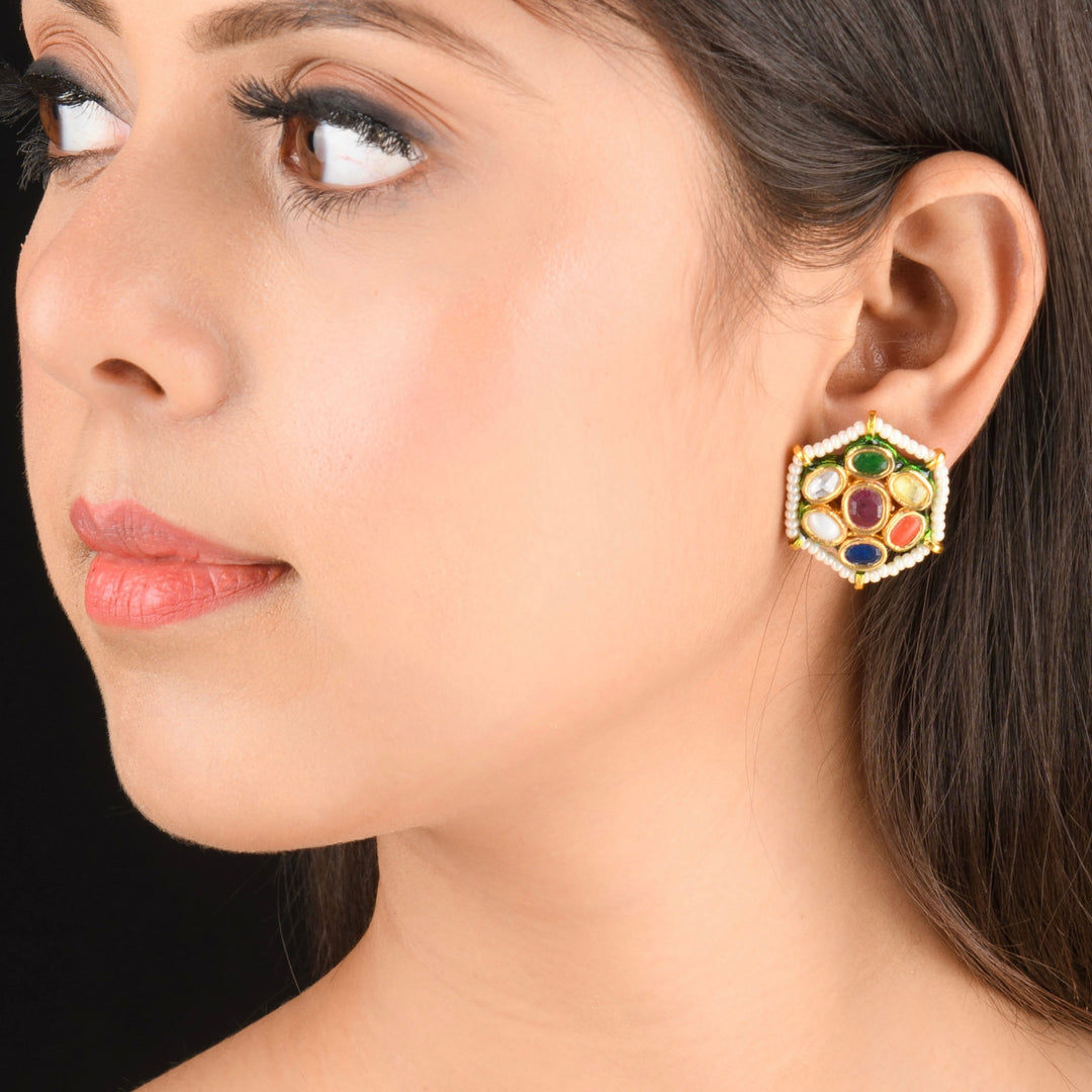 Vedika Navratan Earrings