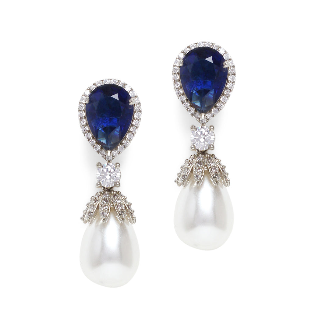 Lina Diamond and Pearl Earrings