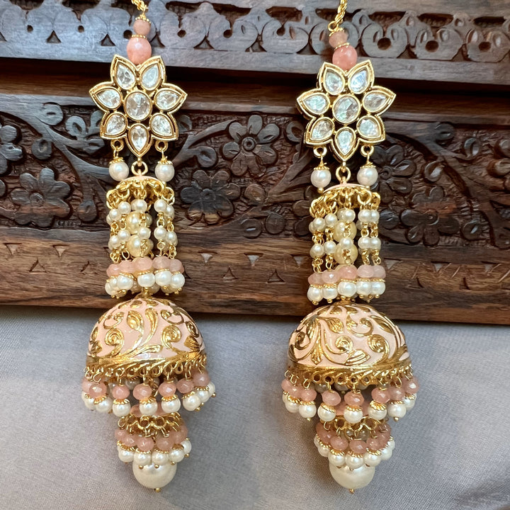 Amisha Meenakari Pearl Jhumka