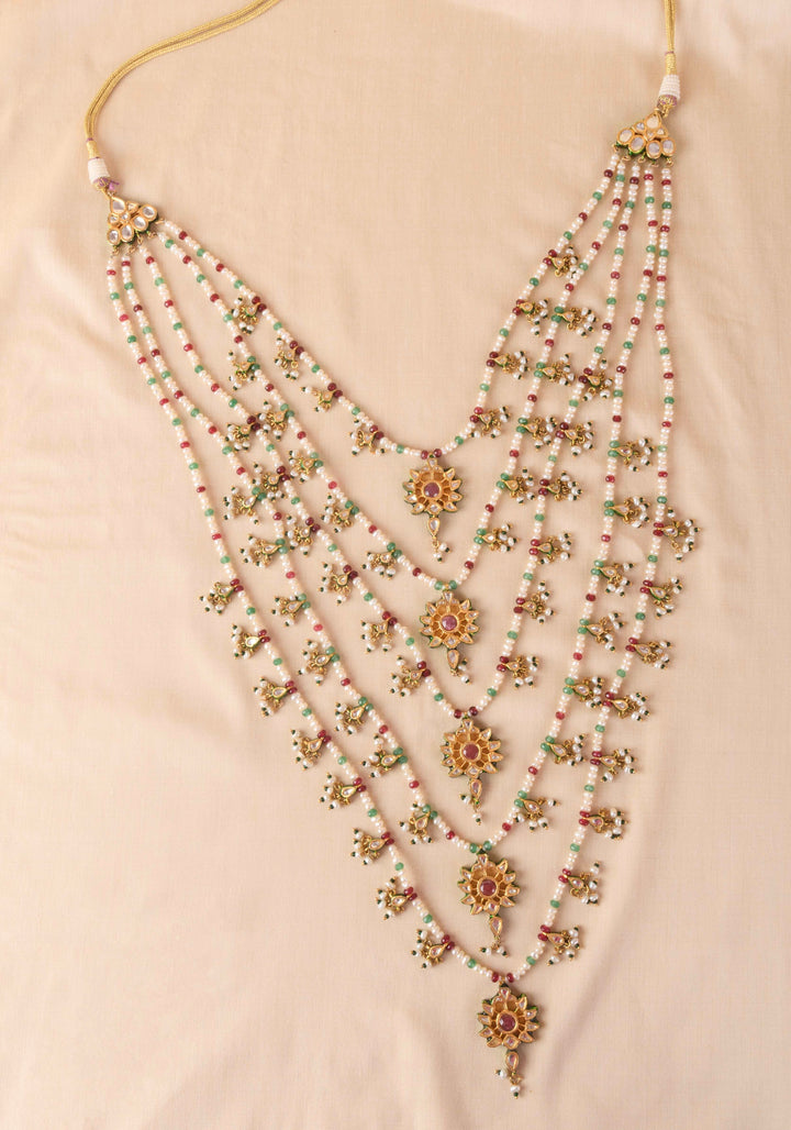 Madhushri Red And Green Necklace Set