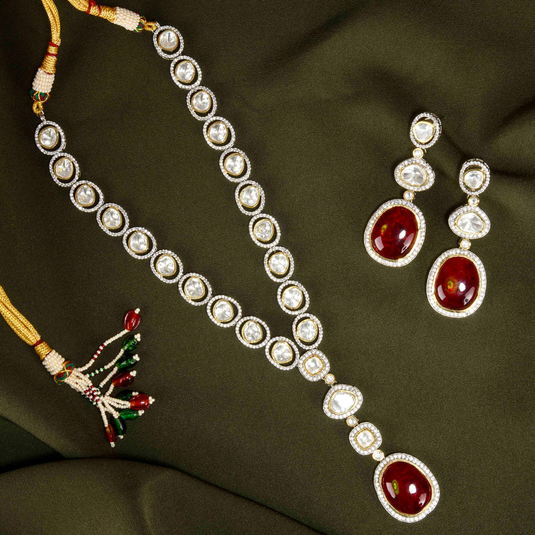 Ananta Victorian Polki Necklace Set