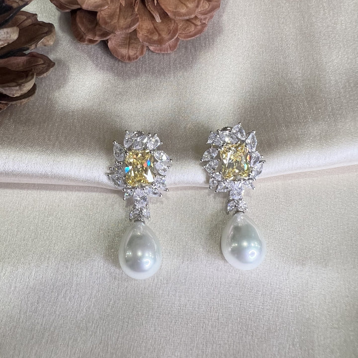 Jazlyn Diamond and Pearl Studs