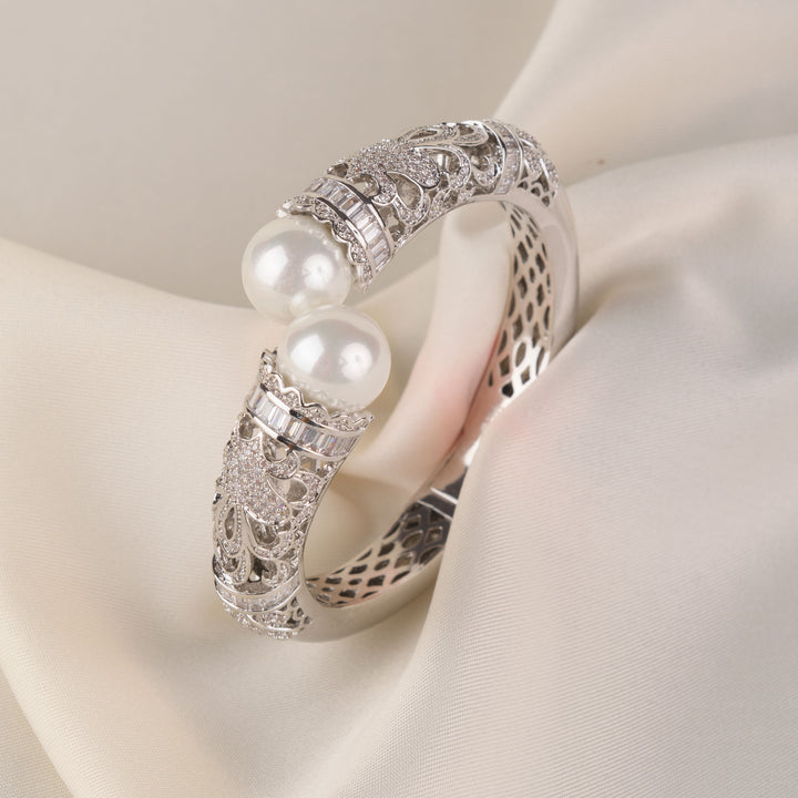 Delaney Diamond And Pearl Bracelet