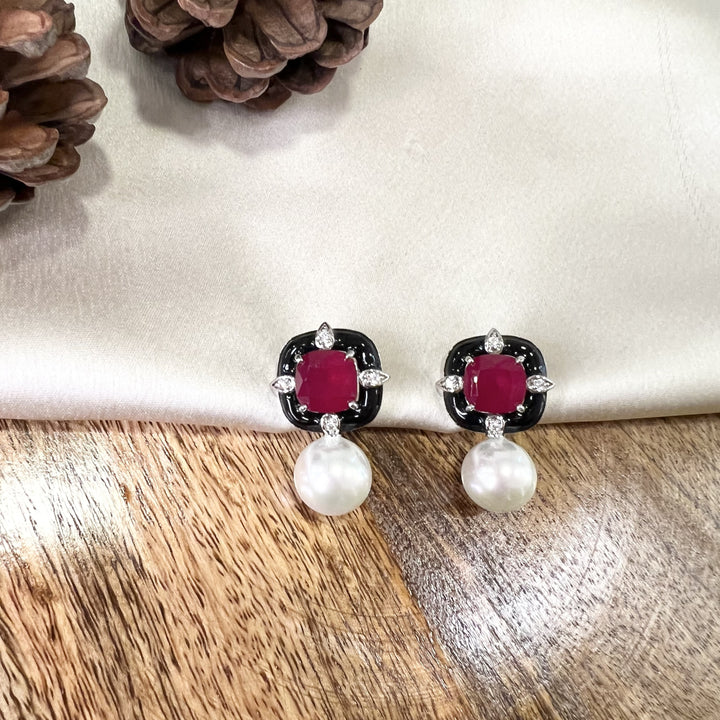 Calry Diamond and Pearl Studs