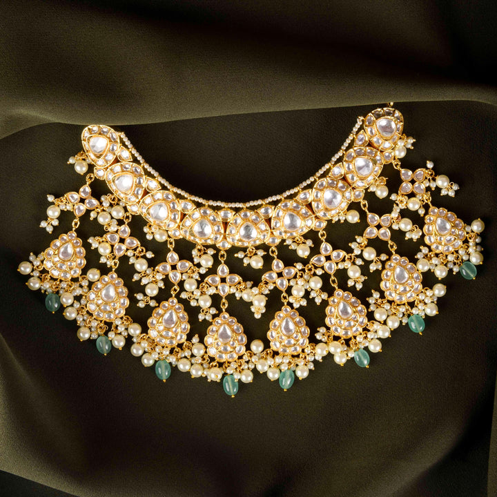 Rashmika Pearl And Polki Choker Set