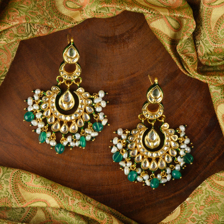 Irya Pearl And Polki Chandbali