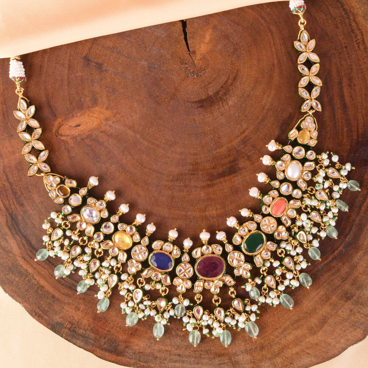 Adveta Navratan Necklace Set