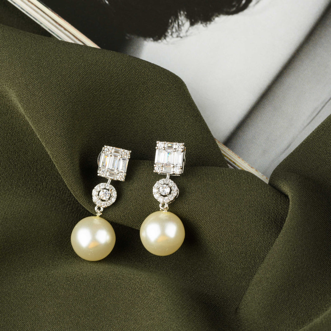 Maisie Diamond And Pearl Earrings