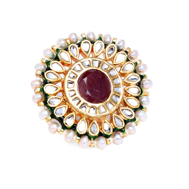 Amoli Polki and Pearl Ring