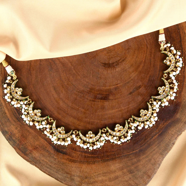 Aadila Pearl And Polki Choker Set