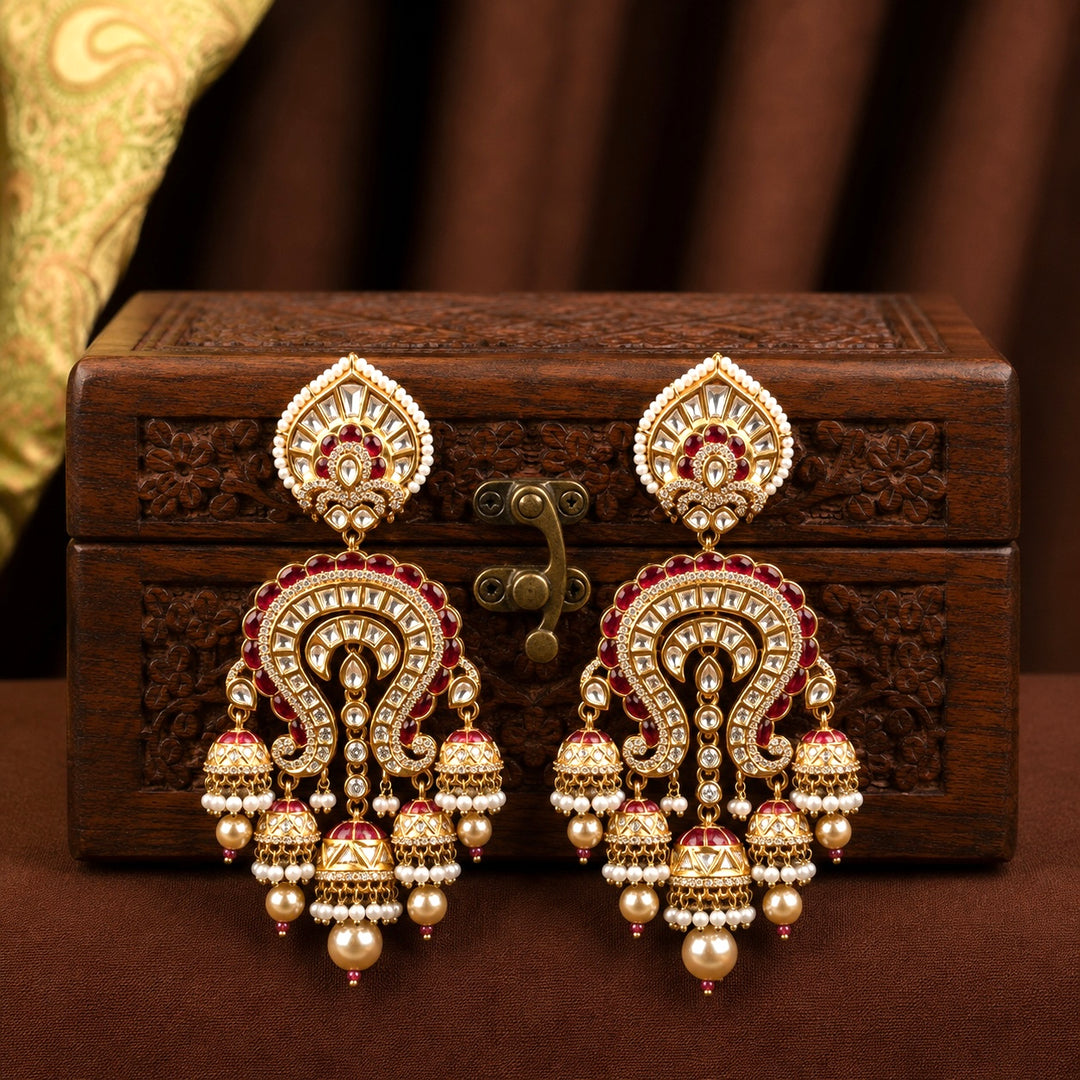 Suhana Polki and Pearl Earrings