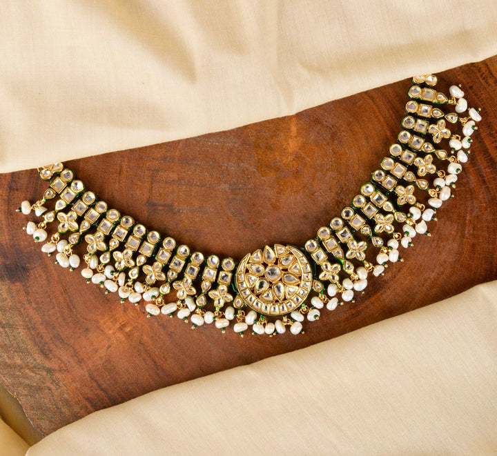 Anokhi Pearl and Polki Necklace Set