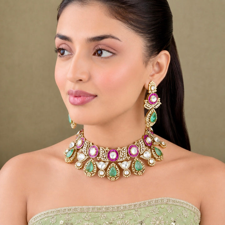 Raziya Polki Necklace Set