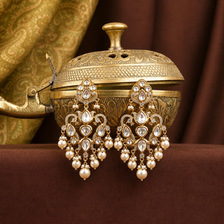 Milani Polki and Pearl Earrings