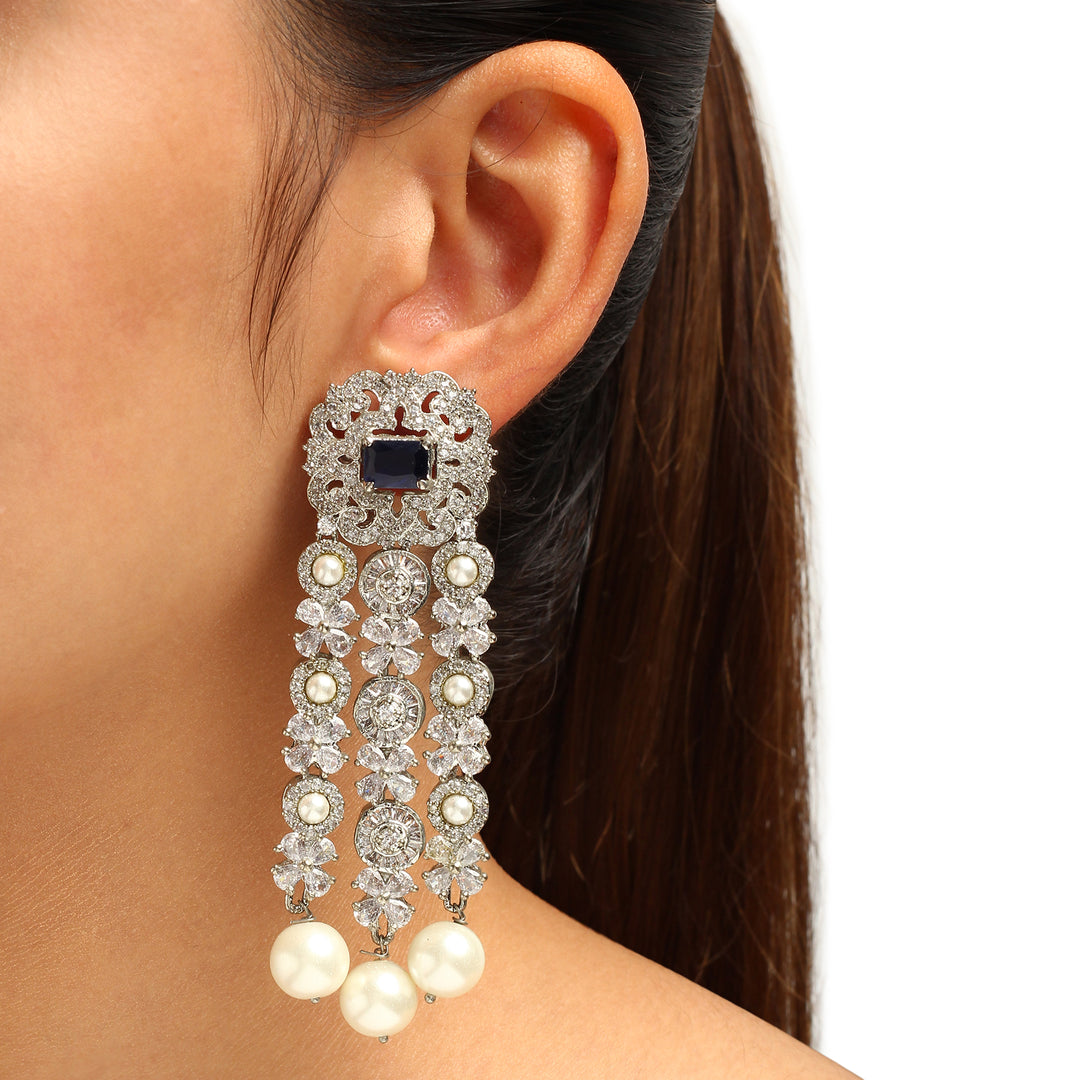 Liana Diamond and Pearl Earrings