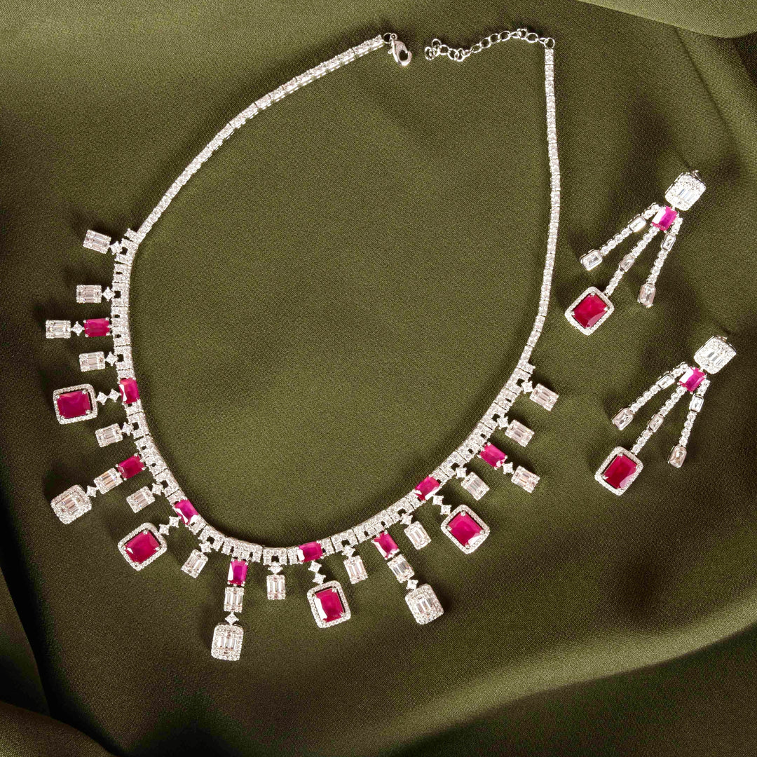 House of MISU in Iliana Diamond Necklace Set