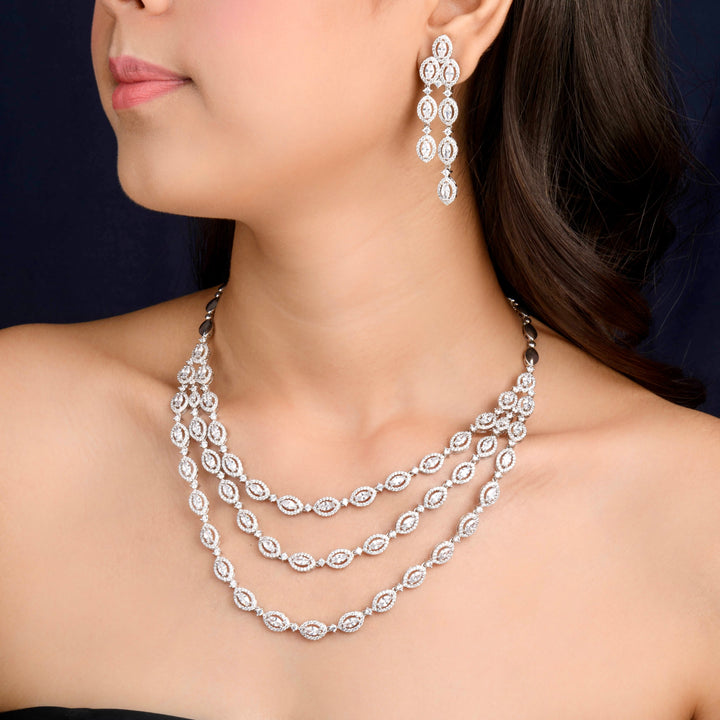 Leslie Diamond Necklace Set