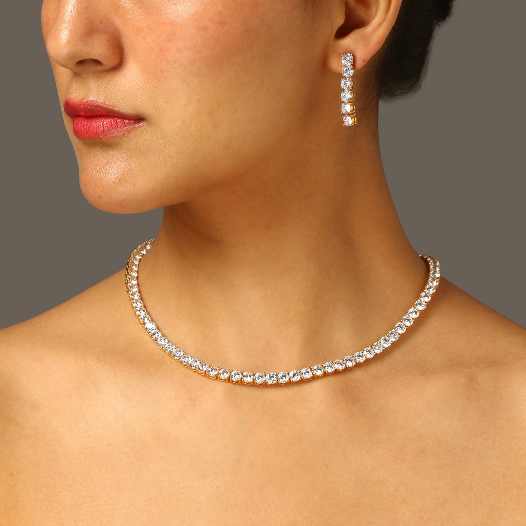 Elina Diamond Necklace Set