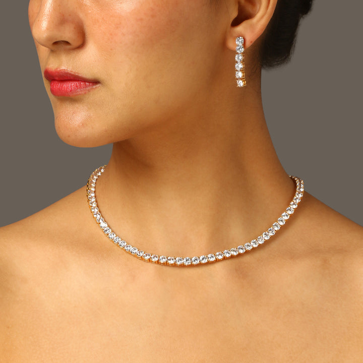 Elina Diamond Necklace Set