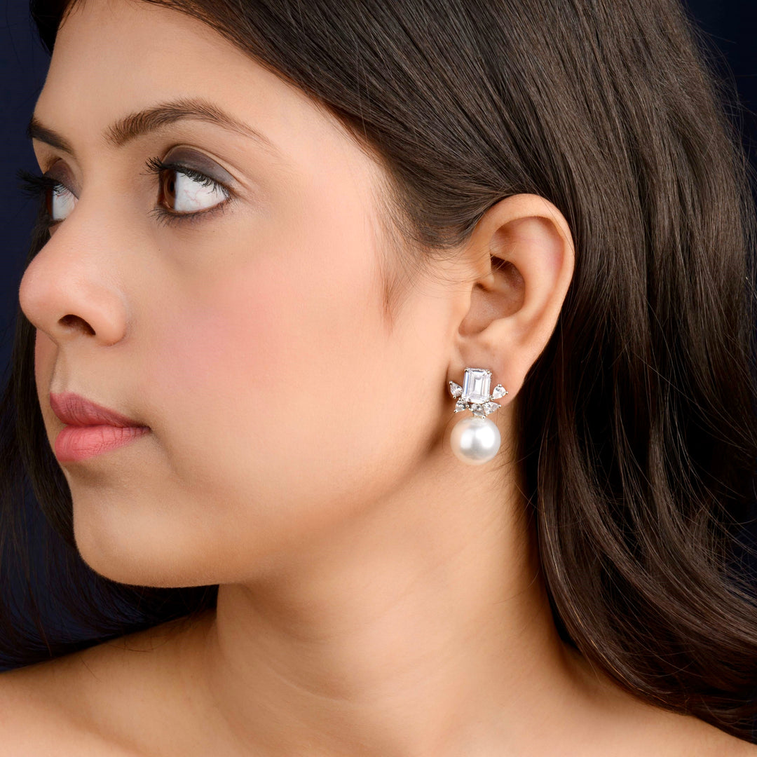 Delia Diamond And Pearl Studs