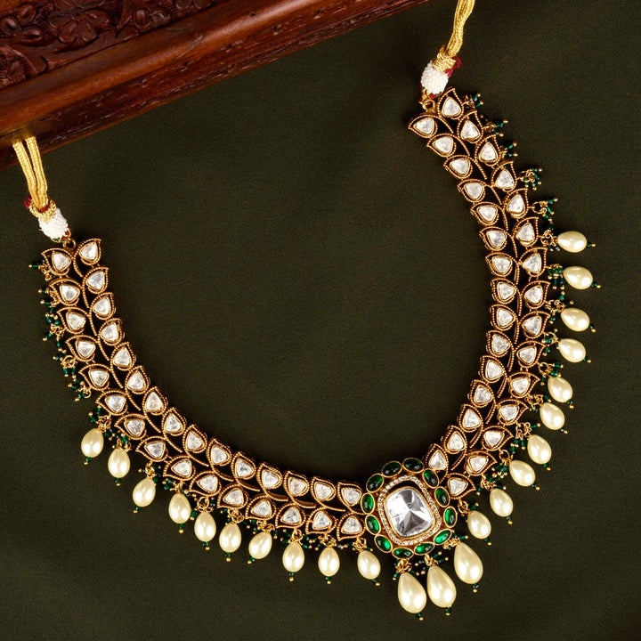 Aamisha Moissanite Polki Necklace Set