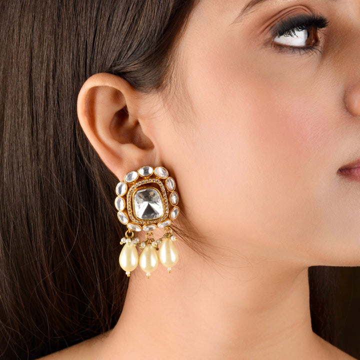 Aamisha Moissanite Polki Necklace Set