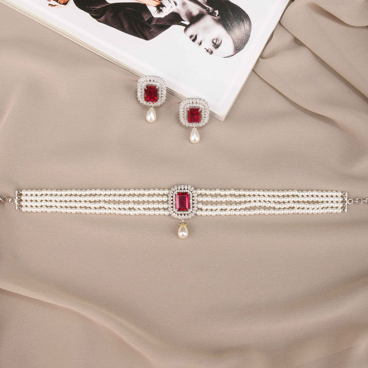 Kaisley Diamond and Pearl Choker Set