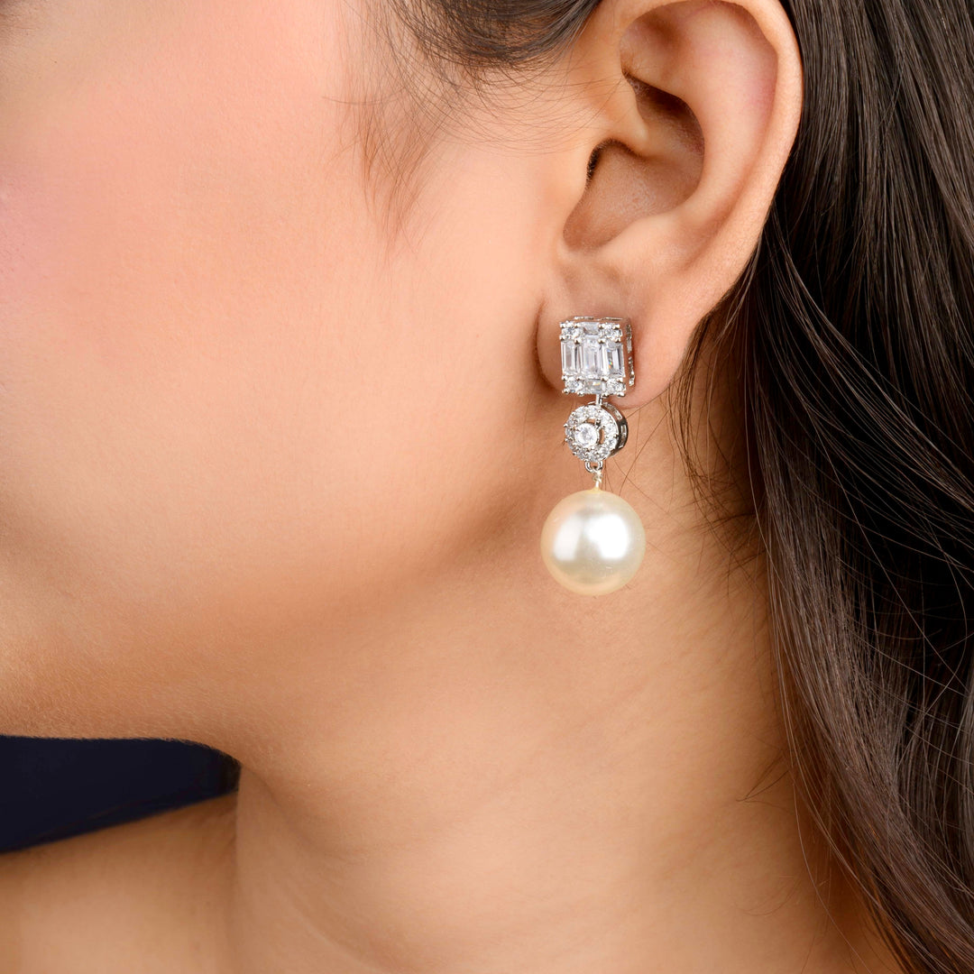 Maisie Diamond And Pearl Earrings