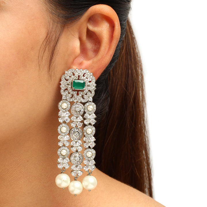 Liana Diamond and Pearl Earrings