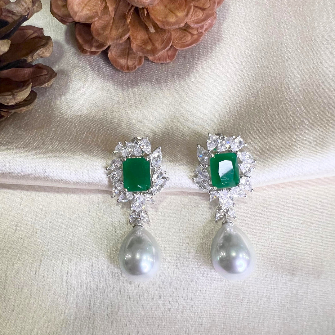 Jazlyn Diamond and Pearl Studs