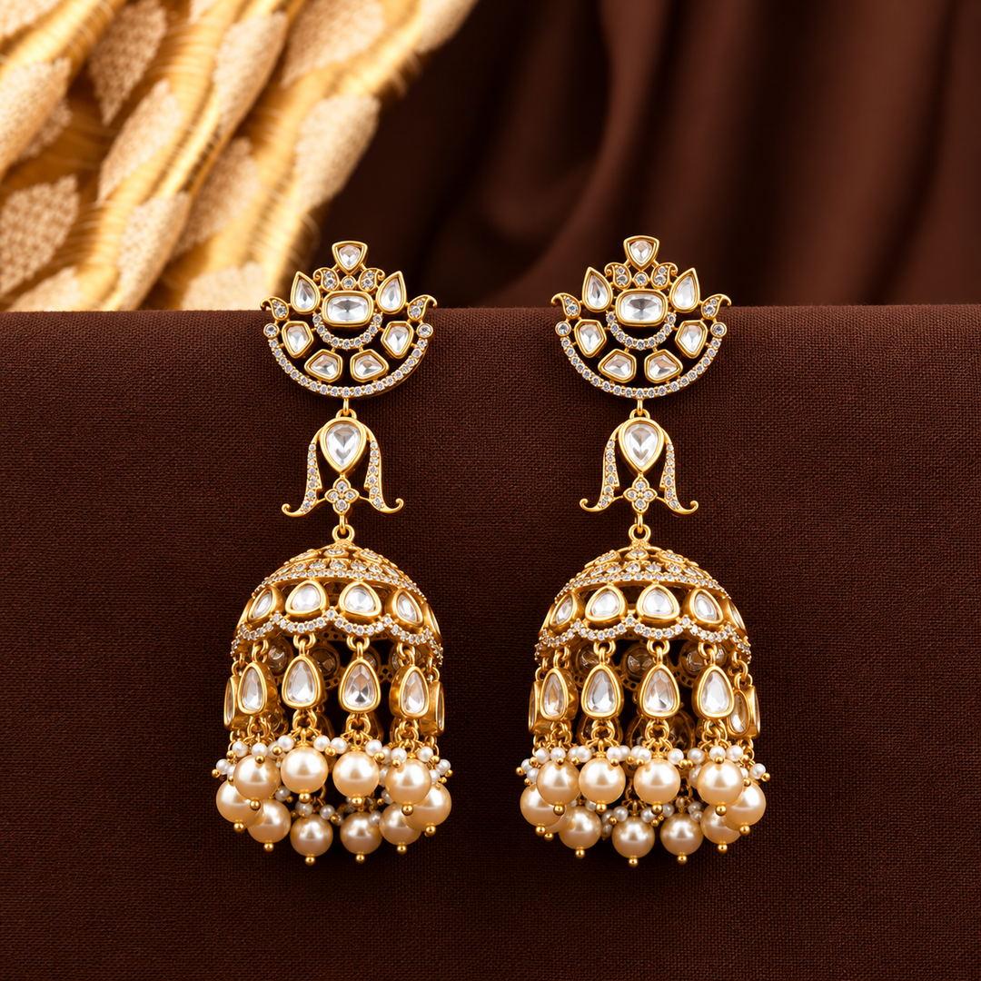 Anamika Polki and Pearl Jhumkas