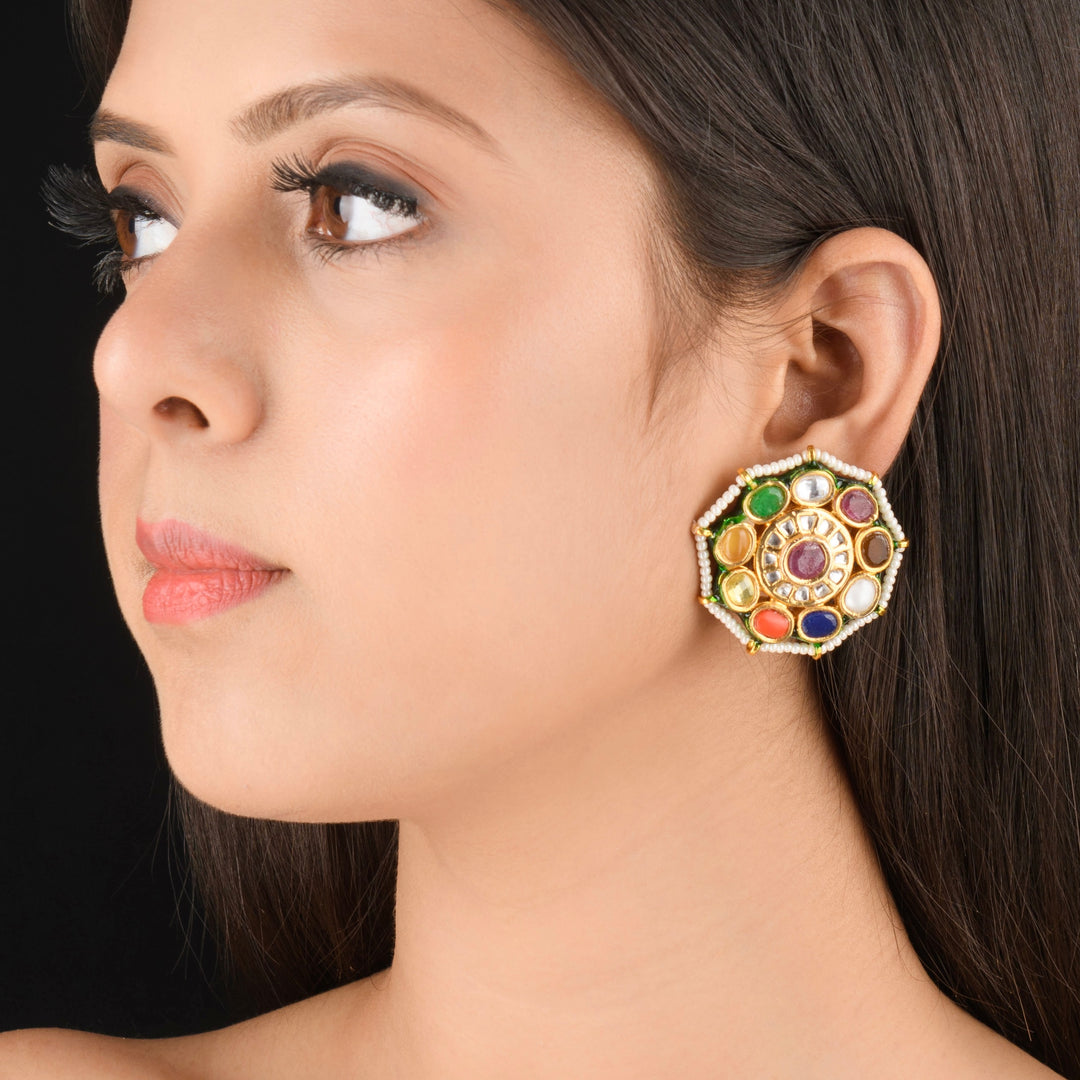 Vaanya Navratan Earrings