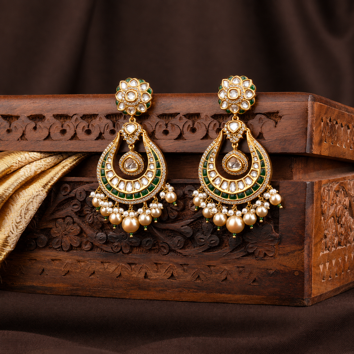 Mihika Polki and Pearl Chandbali
