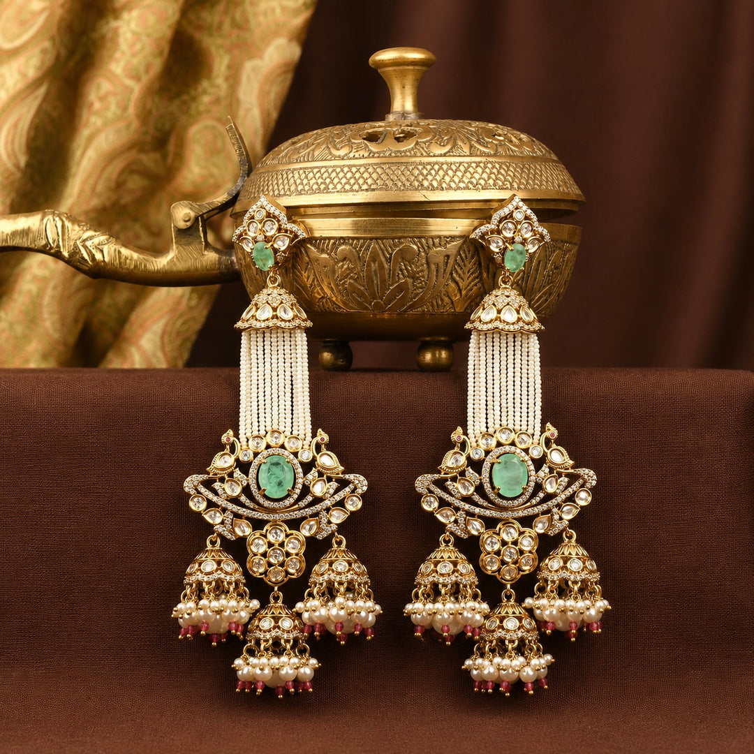 Jigyasa Polki and Pearl Earrings