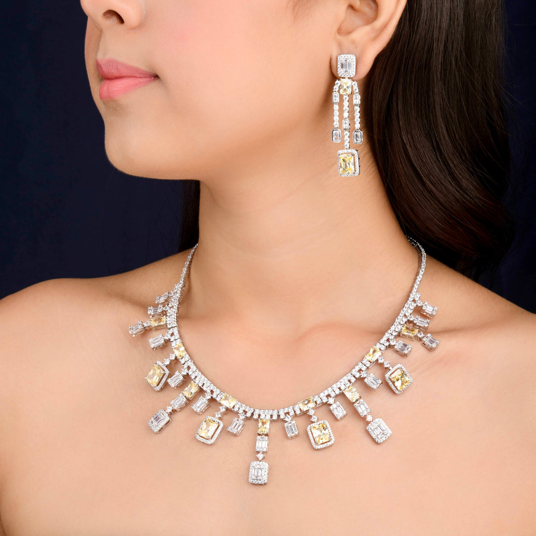 House of MISU in Iliana Diamond Necklace Set