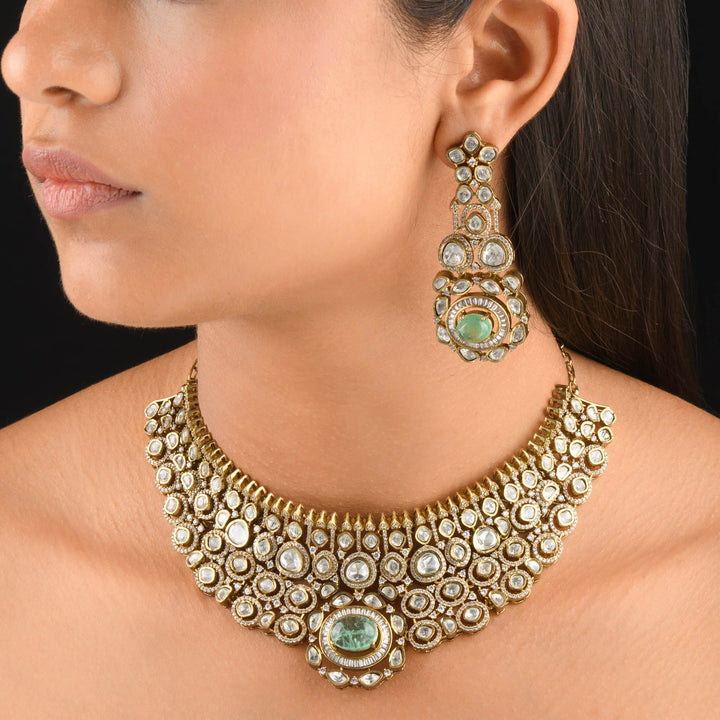 House of MISU in Pavani Polki Necklace Set