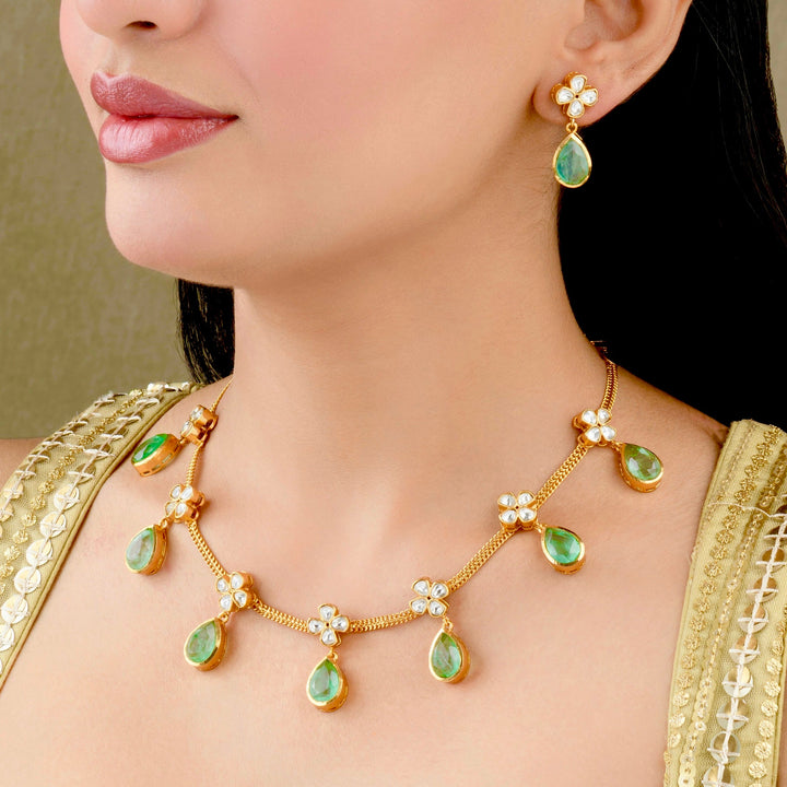 Aliya Polki Necklace Set