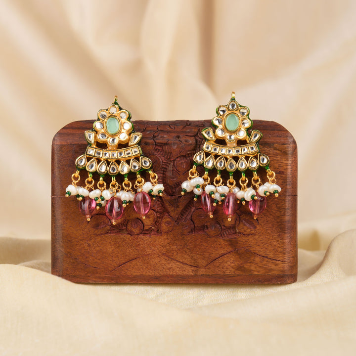 Seher Pearl and Polki Earrings