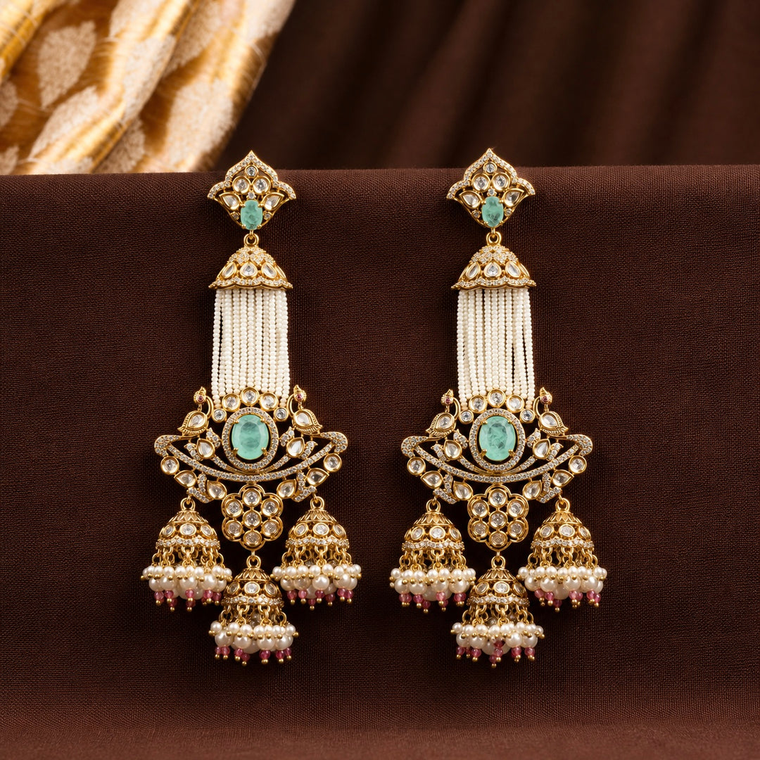 Jigyasa Polki and Pearl Earrings